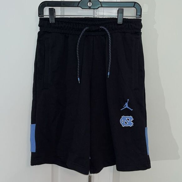 Blue 2 tone Fleece Jordan UNC North Carolina Tarheel basketball bball shorts wow - Picture 1 of 8